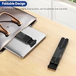 Besign LS01 Pro Ergonomic Laptop Stand for Desk, Portable and Adjustable Computer Holder, Ventilated Cooling Pad Notebook Riser Compatible with 10-15.6" Laptops (Black)