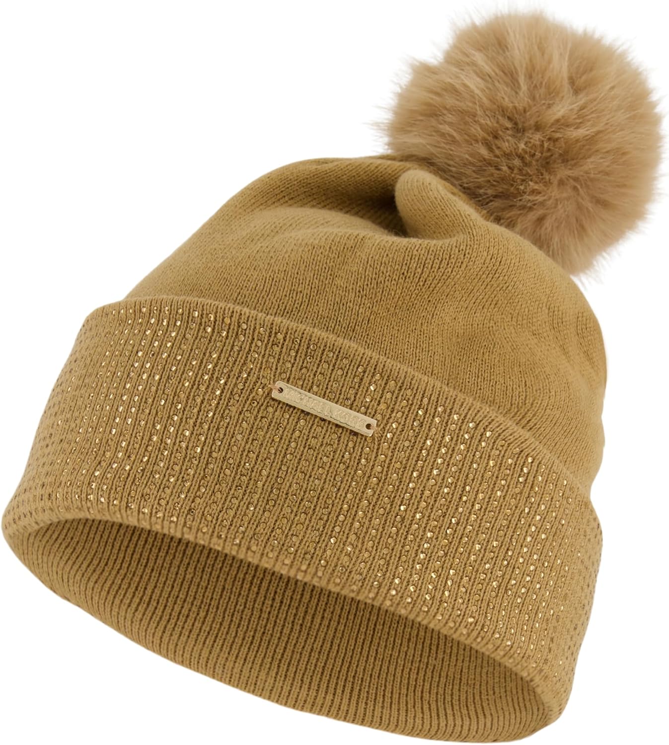 Michael Kors Womens Fine Crystal Cuff Hat