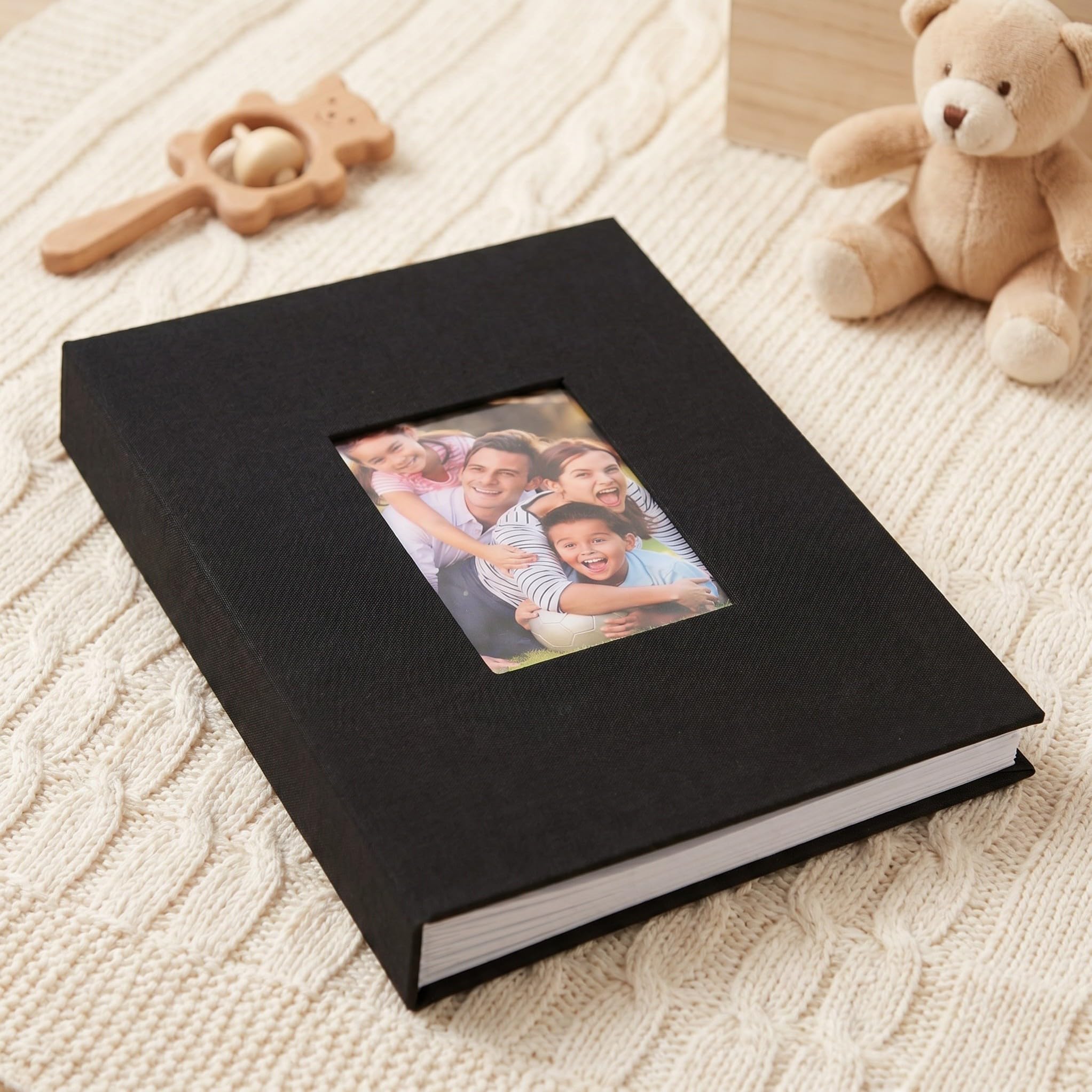 Operitacx Album fotografico 4x6: 300 foto, copertina in lino, con spazi per appunti - Grande album di famiglia per matrimoni, anniversari e conservazione domestica.