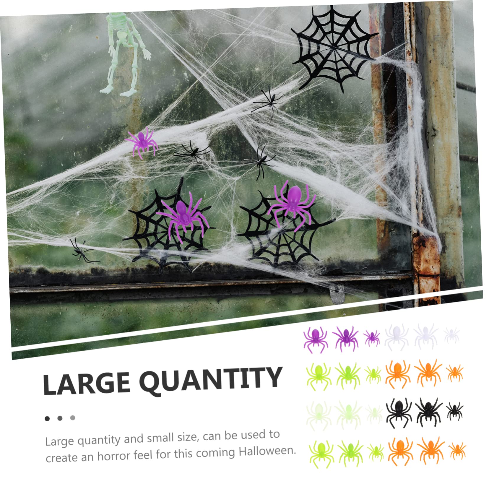 Alasum 1000pezzi Mini Spiders Realistici Giocattoli Insetti Per Scherzi Halloween e Decorazioni Accessori Per Horror e Prank Props