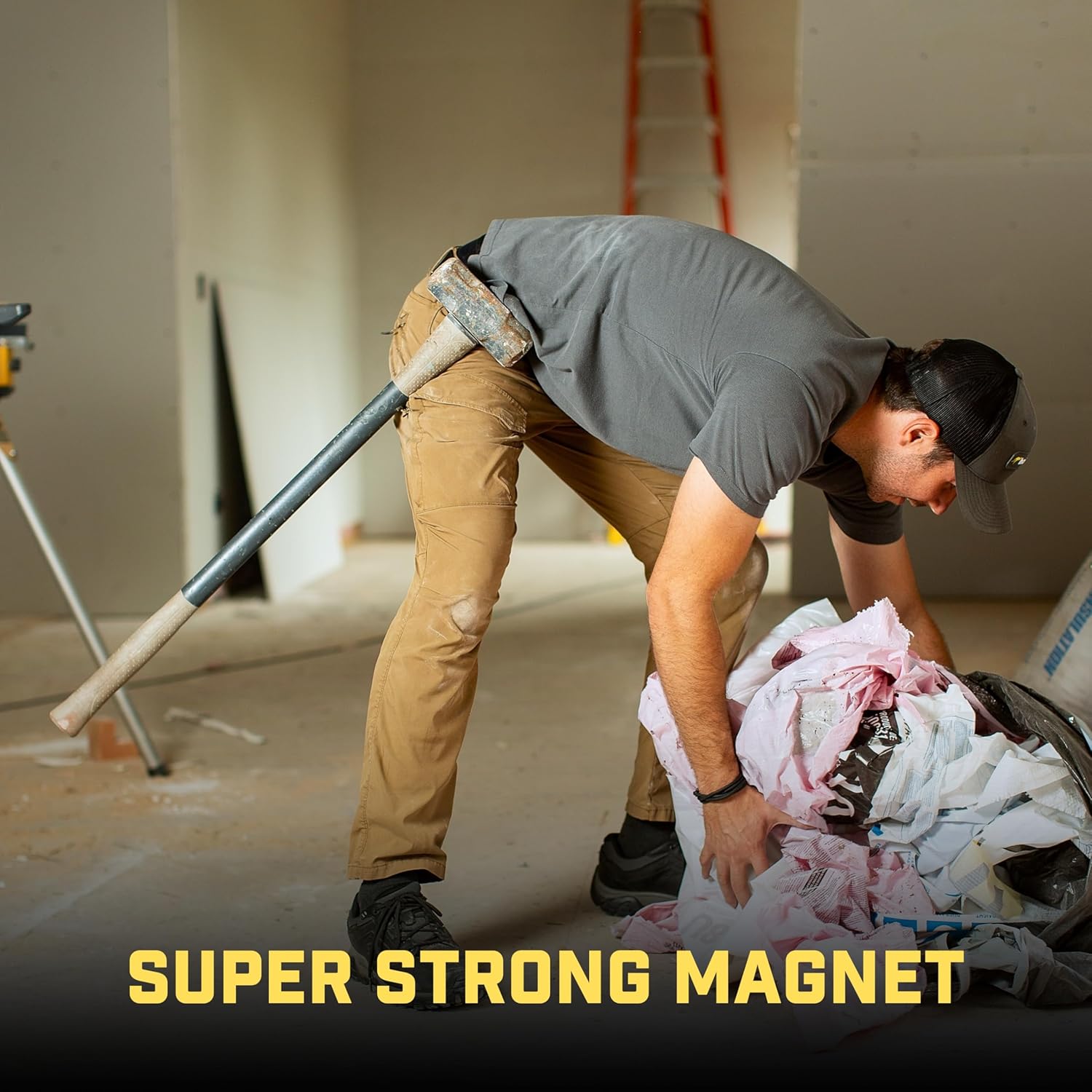 MagMaster | Magnetic Tool Holder - Strong Clip-On Belt Magnet Holster for Screws, Nails, Hammer, Sockets, Pliers, Screw Driver, Trowel, Drill Bit, Wrench, or Any Magnetic Tools and Hardware