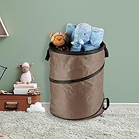 Vista 20 de Wakeman Outdoors, bote de basura plegable con tapa de apertura rápida y cierre (33 galones). Ideal para reciclaje, campamentos y más. Color verde