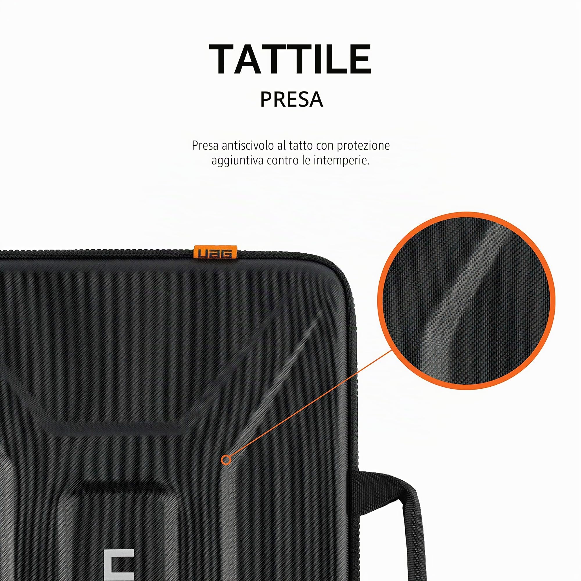 Urban Armor Gear custodia universale per computer portatile per Apple MacBook Pro, Microsoft Surface Book 2 / Laptop 3 etc. (protezione universale fino 15", tasca interna, passante per le mani) nero