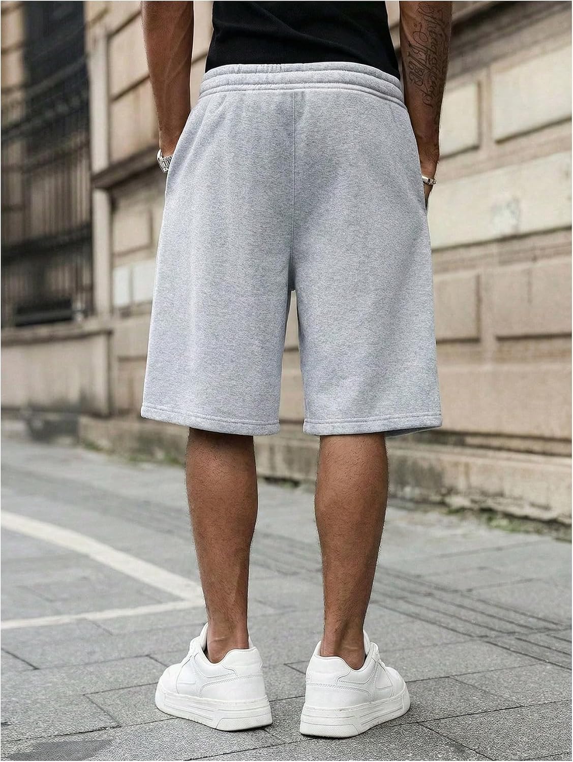 Verdusa Boy's Wide Leg Bermuda Shorts Casual Knee Length Baggy Shorts with Pockets