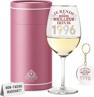 1996 30 Ans Cadeau Femme Verre À Vin Personnalisé Décoration Anniversaire Idée Cadeau Femme Soeur Meilleure Amie