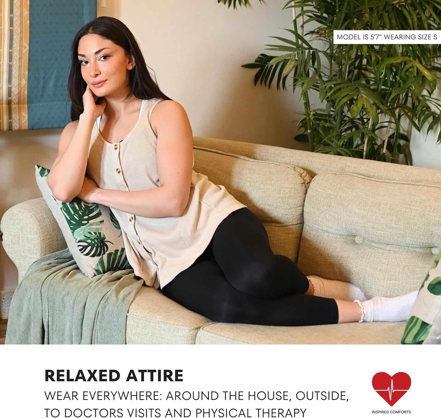 Inspired Comforts Post Surgery Mastectomy Recovery Ribbed Tank top with Drain Pocket & Button Front - Image 4