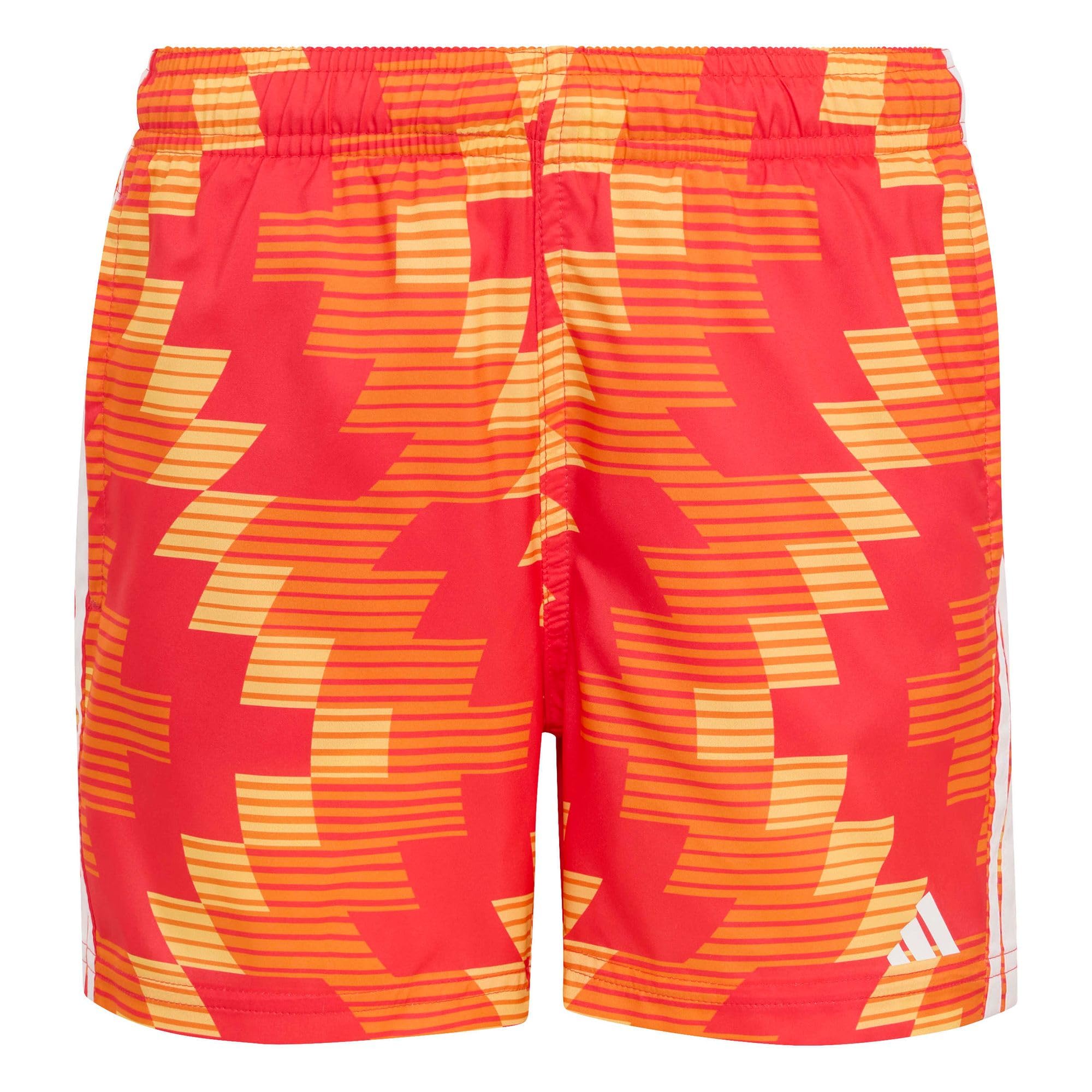 adidas Boy's Football-Inspired Graphic Swim Kids Swimwear, Pure Orange/White, 13-14 Years
