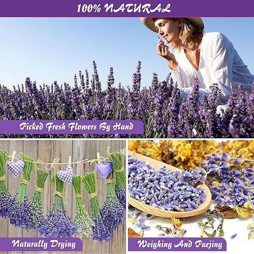 Miniatura 10 de Kit de 30 bolsas de flores y hierbas secas 100 % naturales para hacer jabón, velas de bricolaje, baño. Incluye pétalos de rosa, lavanda, no me