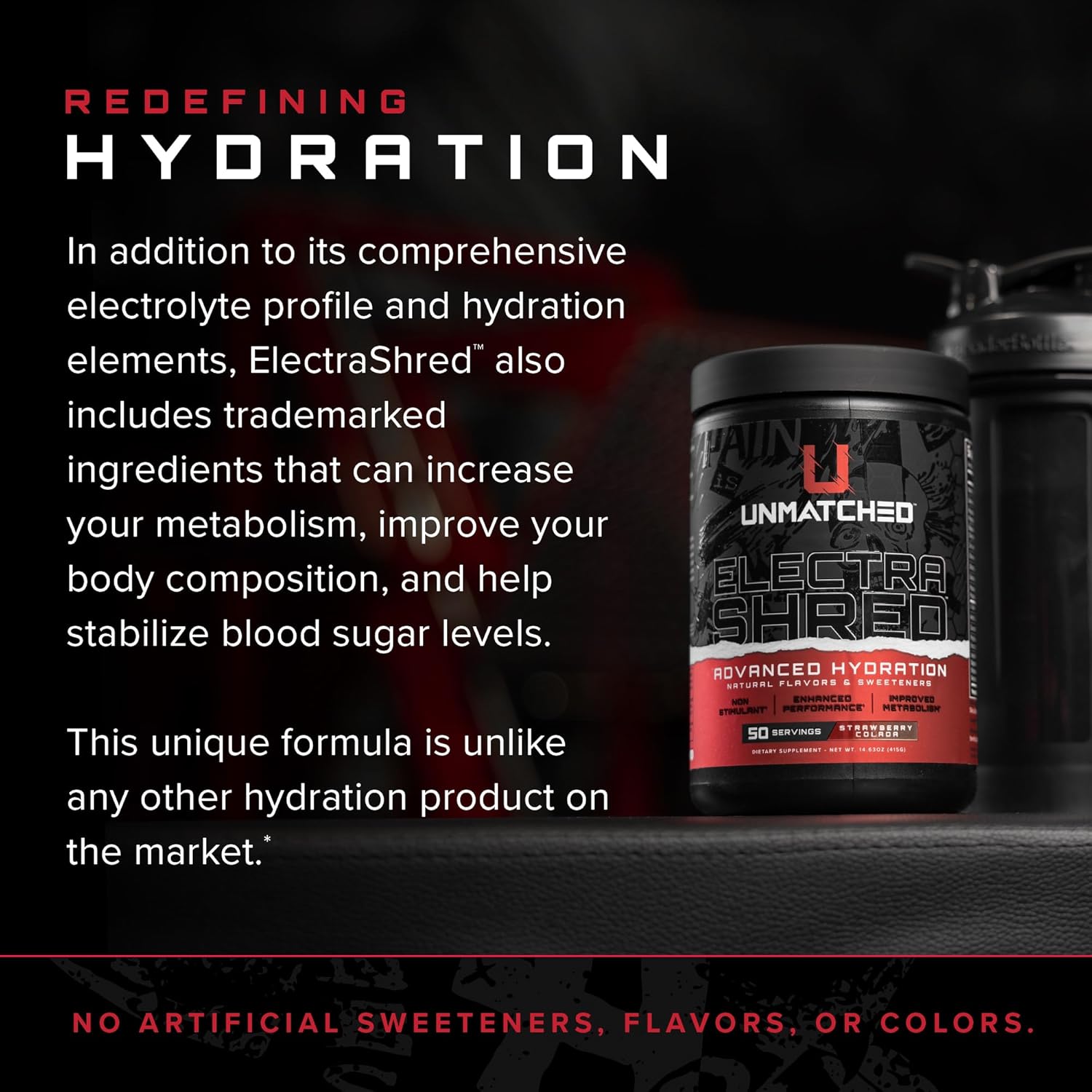 Unmatched Electrashred Advanced Hydration Formula | Non Stim Electrolyte Powder | Enhanced Performance | Natural Flavors & Sweeteners | 50 Servings (Pink Lemonade) - Image 3
