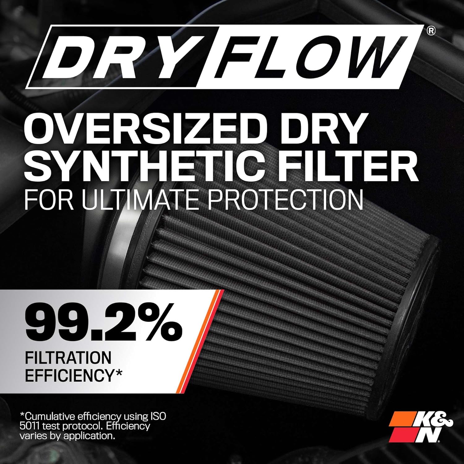 K&N Cold Air Intake System: Dry-Flow Air Filter, Increase Performance & Towing: Compatible with 2019-2025 Chevy/GMC/Cadillac Silverado 1500, Suburban, Tahoe, Sierra 1500, Yukon, Escalade, 71-3110