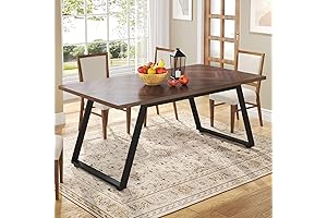 Tribesigns: Rustic Industrial Dining Table for 6