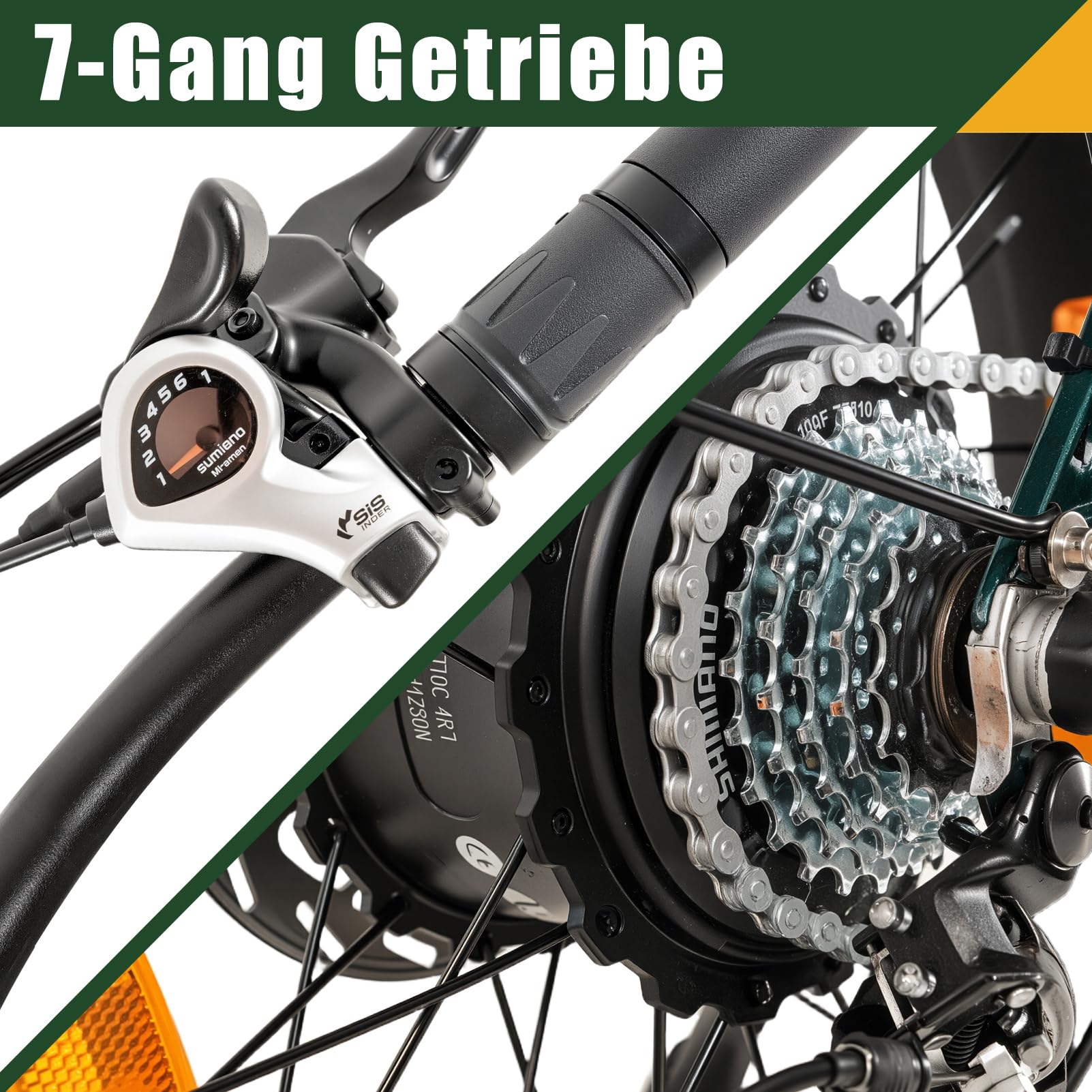 E Bike Klapprad 20 Zoll Elektrofahrräder, E-Faltrad Damen und Herren, 48V 18A*2 Doppelbatterien|250W Heckmotor 80N.m & 25km/h, Hydraulische Bremse, Tiefeinsteiger E-City Bike/Pedelec für Erwachsene