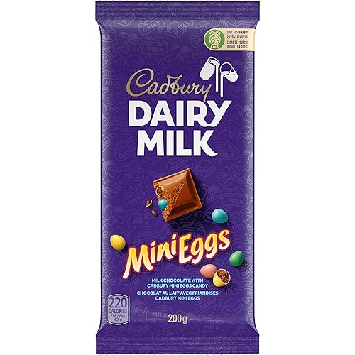 Miniatura 1 de Cadbury Chocolate con leche láctea con mini huevos Bar, 200g7oz. (Importado de Canadá)