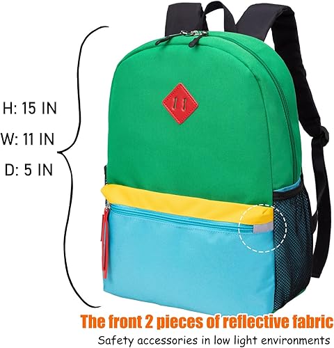 Miniatura 2 de HawLander - Mochila para niños pequeños, bolso escolar para niños de 3 a 6 años de edad, 15 pulgadas, forro polar verde con licencia oficial de star