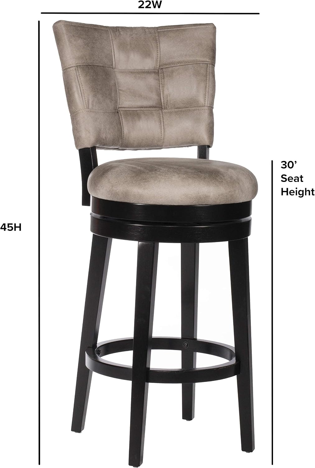 Best Deal Cheap 🛒 Hillsdale Furniture Kaede Bar Stool, Gray