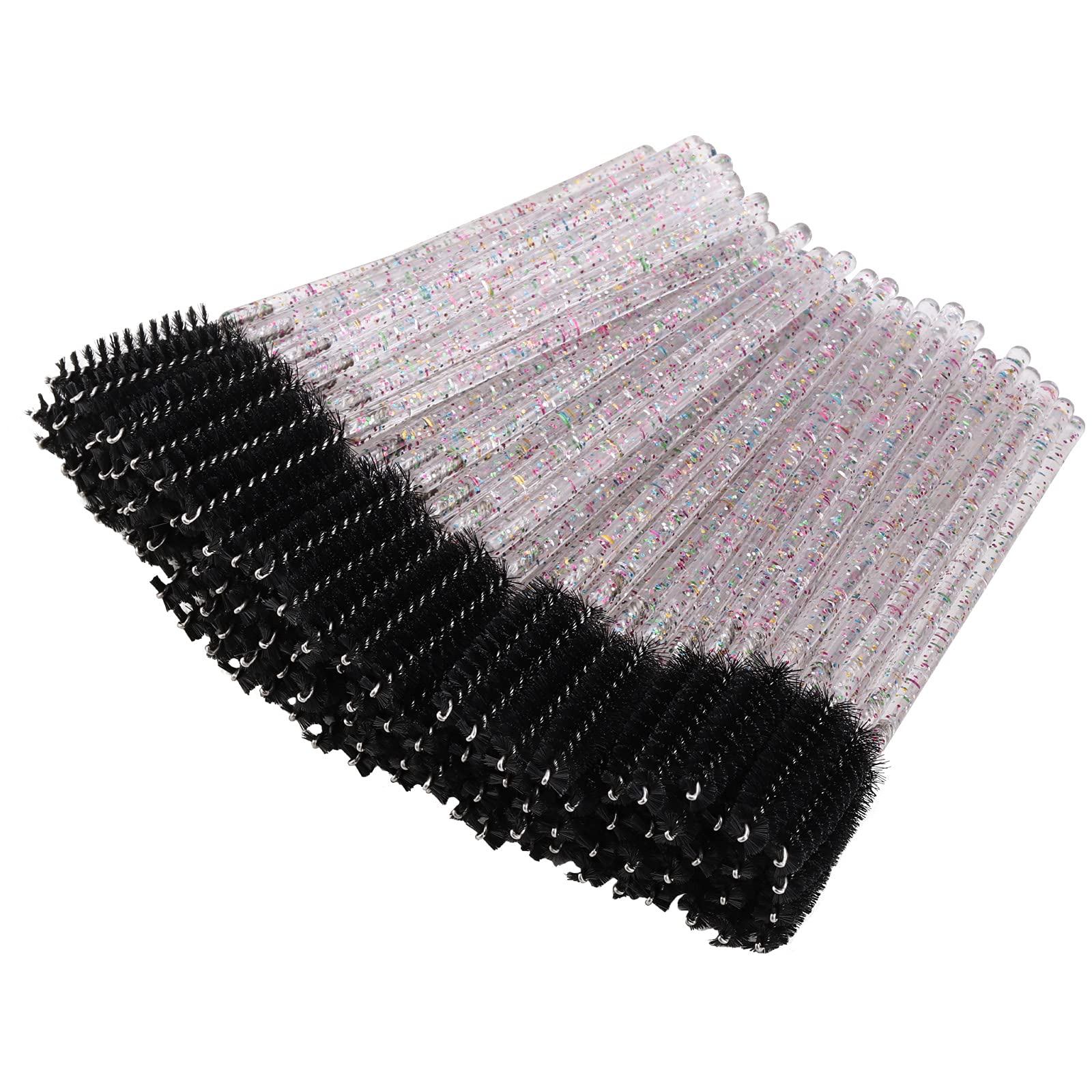 BTYMS 100 cepillos desechables para máscara de pestañas, aplicadores de maquillaje, cepillo para extensiones de pestañas, color negro