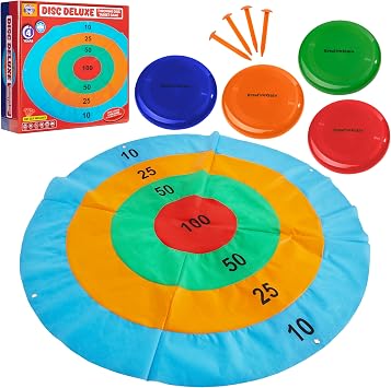 KreativeKraft Kids Games Outdoor Play Equipment for Kids Adults Family Garden Toys Sports Day Kit Egg and Spoon Race Ring Toss Sack Race Bean Bag Snakes and Ladders