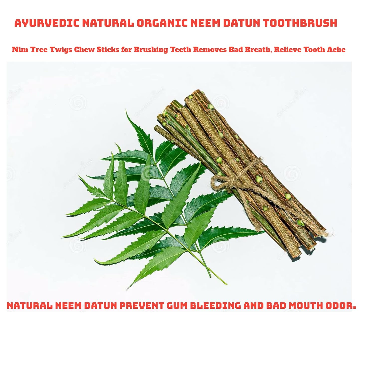 Buy Natural Neem Chew Sticks/Tree Datun Twigs Organic Toothbrush,30