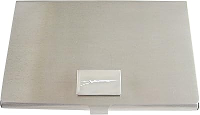 Kiola Designs Silver Toned Etched Shotgun Business Card Holder