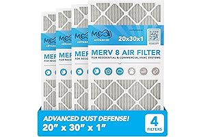 20x30x1 Air Filter - MERV 8 (4-Pack): Breathe Easy with Premium MOAJ Filters