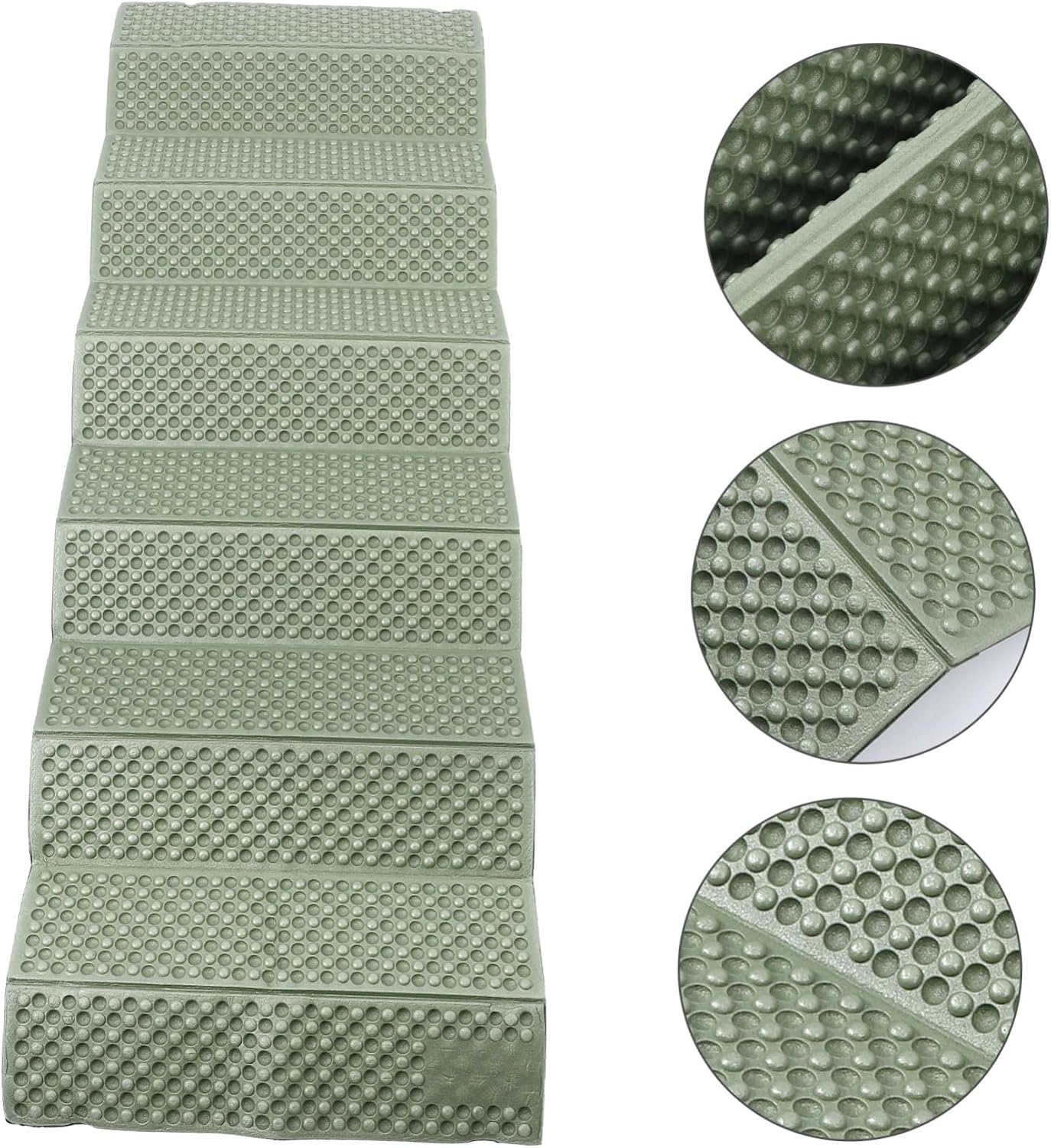 Water-Resistant Folding Camping Pad with Aluminum Film Insulation Lightweight Moisture Barrier Mat for Outdoor Hiking Picnic and Pet Crawling Use