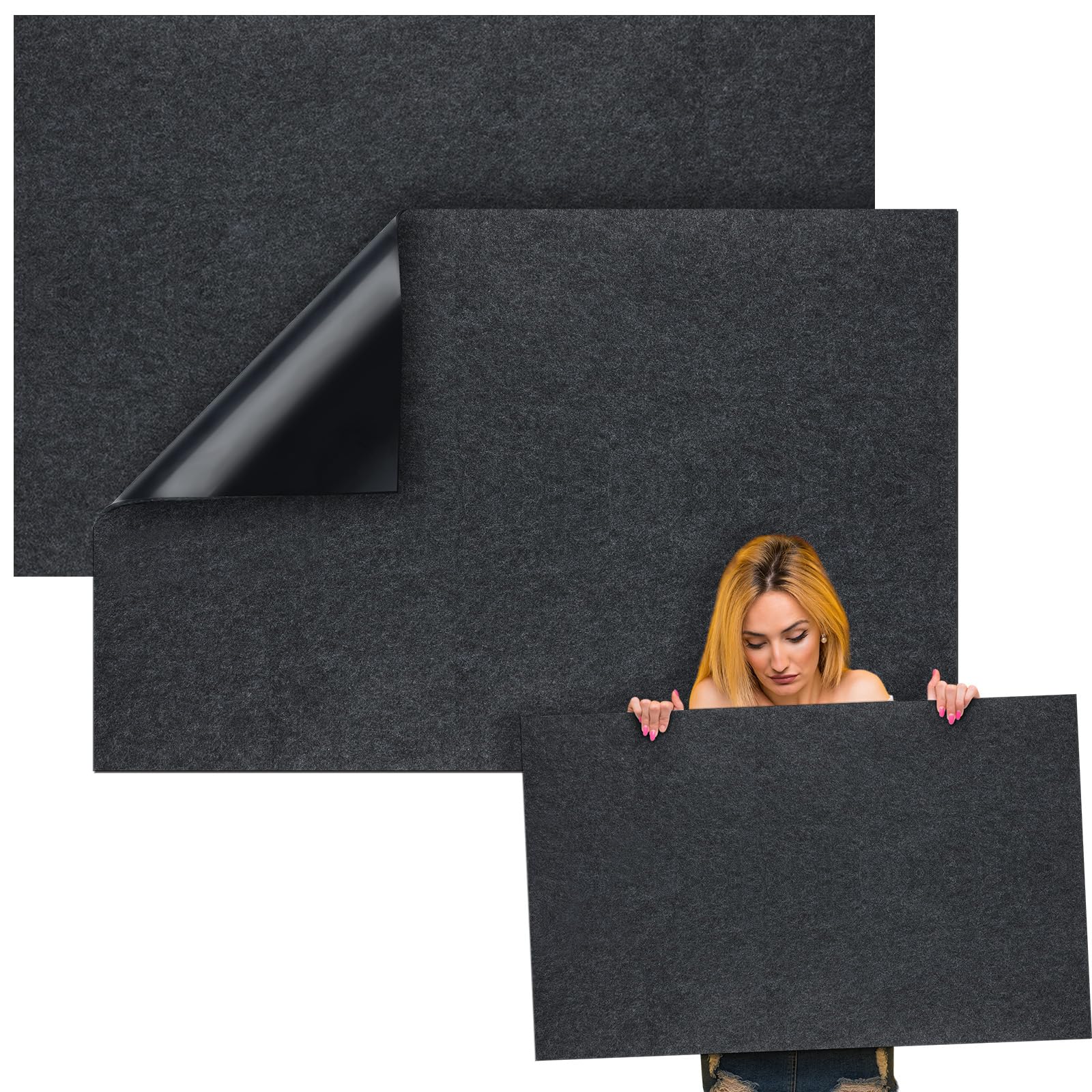 Hushee2 Pcs Extra Large Dish Drying Mat Quick Dry 30'' x 24'' XL Dish Drying Pad Fabric Pad Waterproof Slip Resistant Dishes Drainer Mats for Countertop, Sink, Refrigerator or Dryer