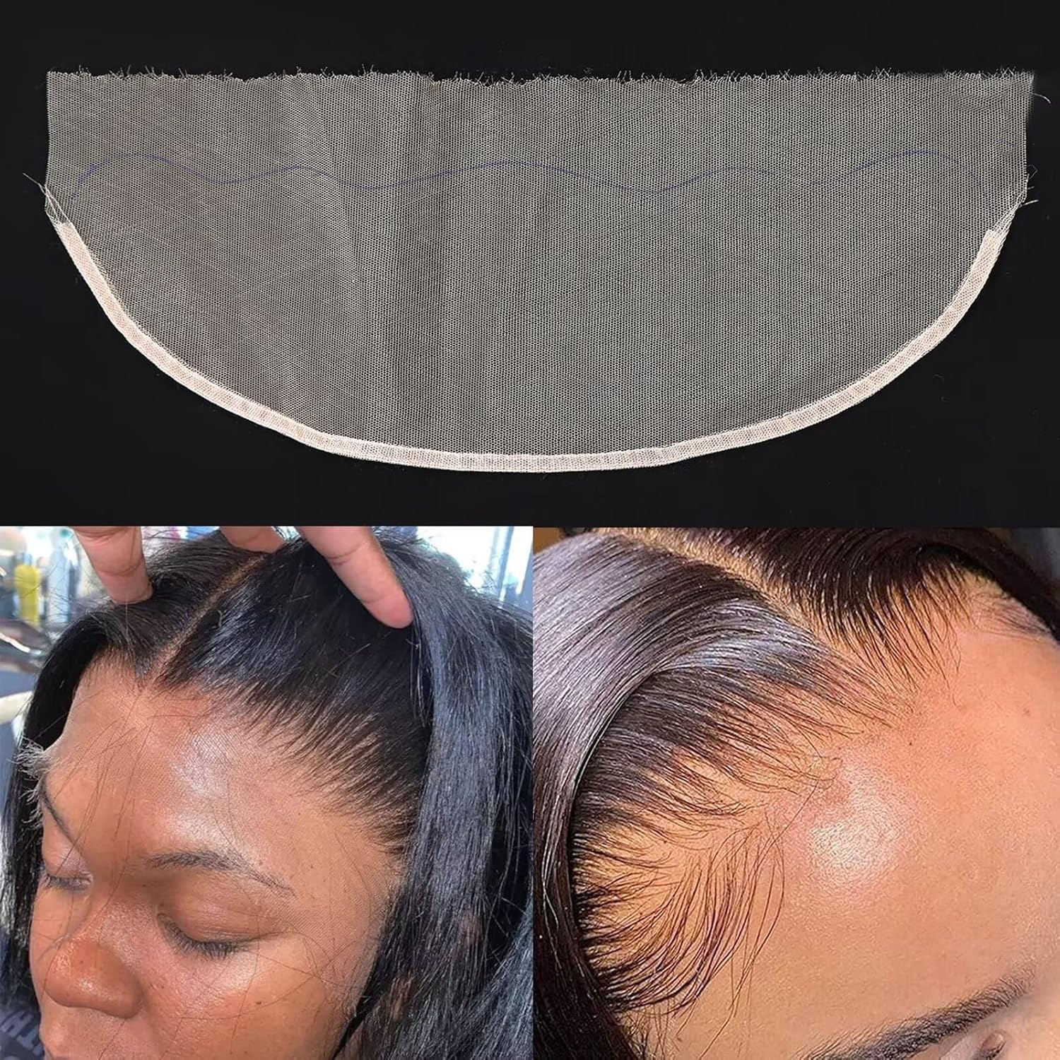 13x4 Inch Real Hd Lace for Wig Making Invisibe Ultra Thin Swiss Lace Net Material 1Pc Base Foundation Wig Accessories Transparent Color Lace Net for Making Frontal Lace Closure with Guideline