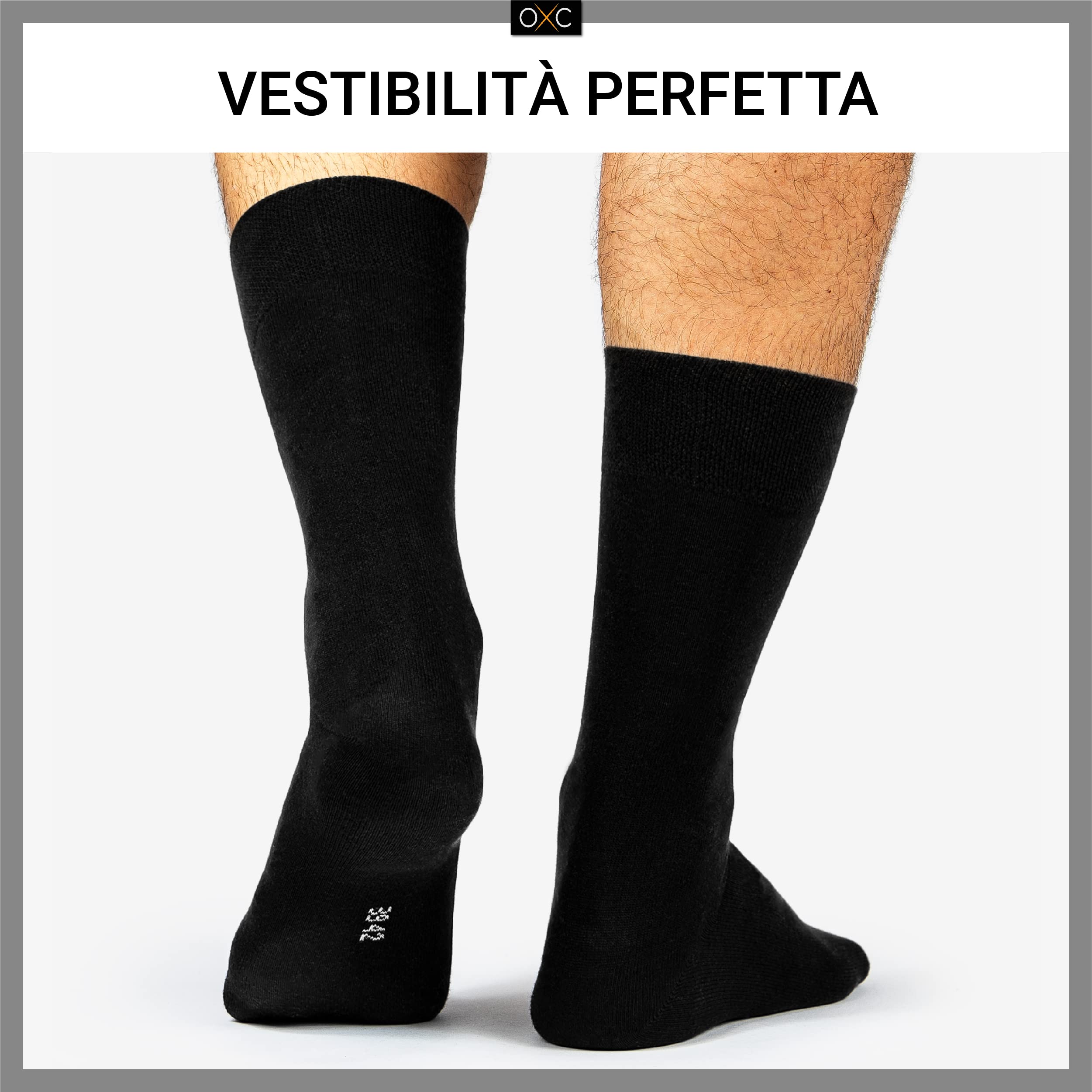 Occulto - Calze da uomo in cotone per il lavoro e per il tempo libero in diversi colori (confezione da 10 paia)