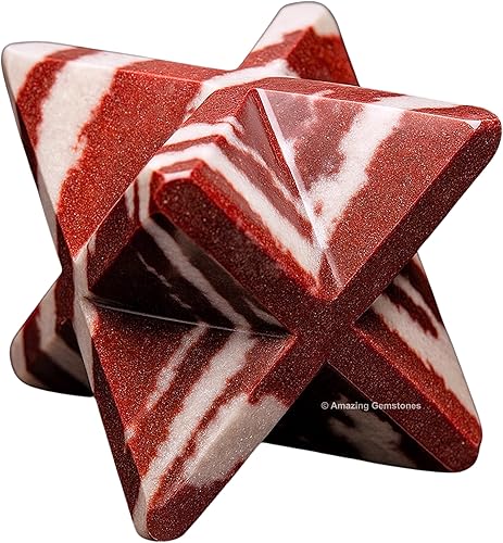 Miniatura 29 de Amazing Gemstone Larvikite Merkaba Crystal – Estrella de Merkaba metafísica de 1 pulgada para meditación – Cristal tetraedro energético y piedras