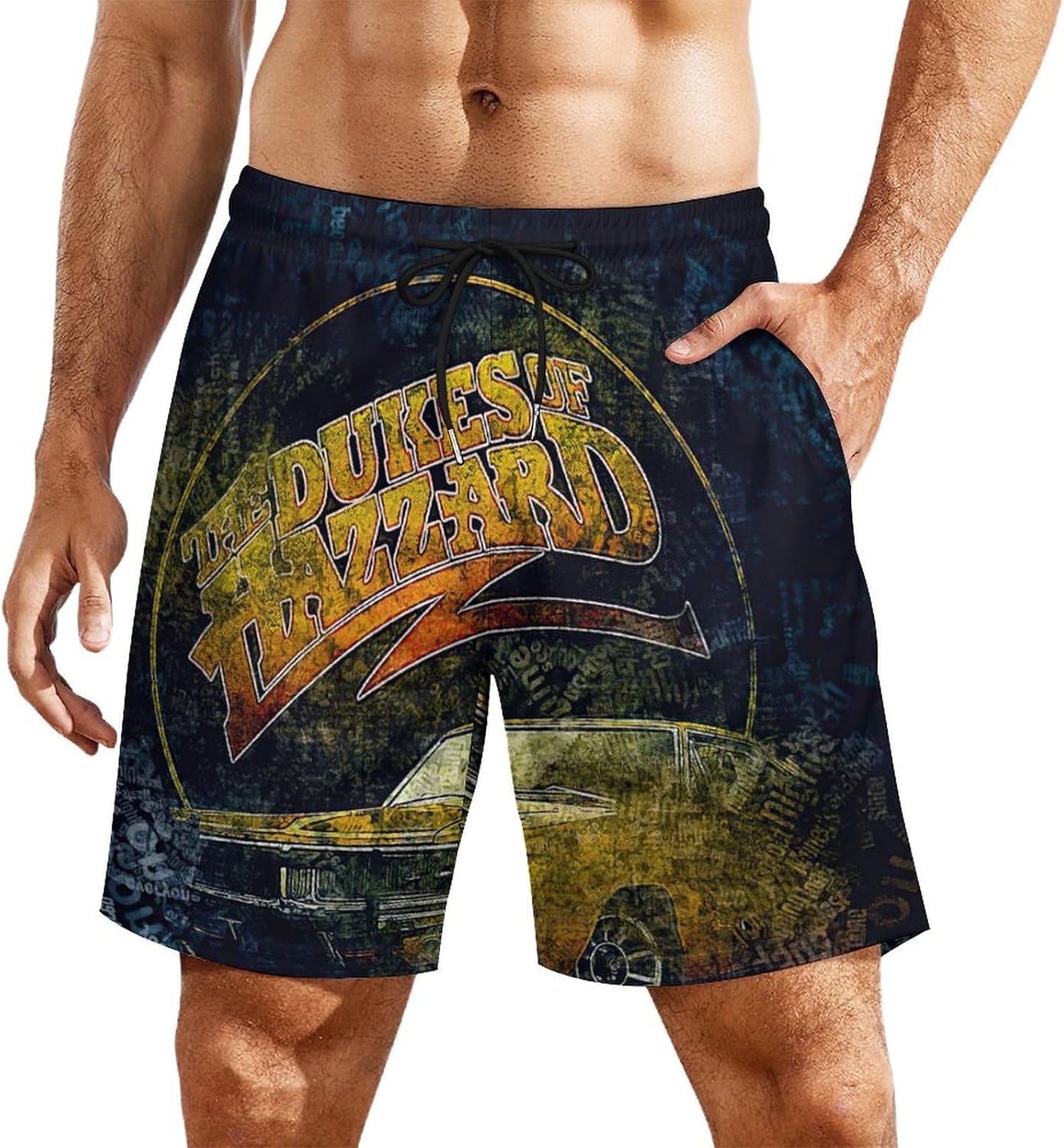Mens Swim Shorts for Hazzard Dukes Beach Pants,Board Shorts Bathing Suit