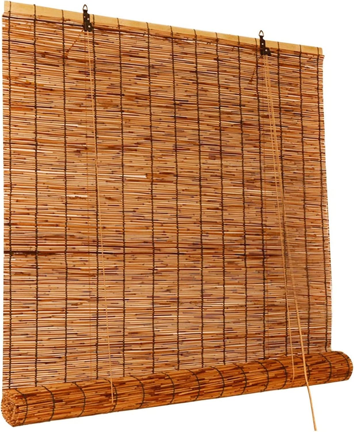 Blackout Bamboo Roller Shades for Indoor/Outdoor, Bamboo
