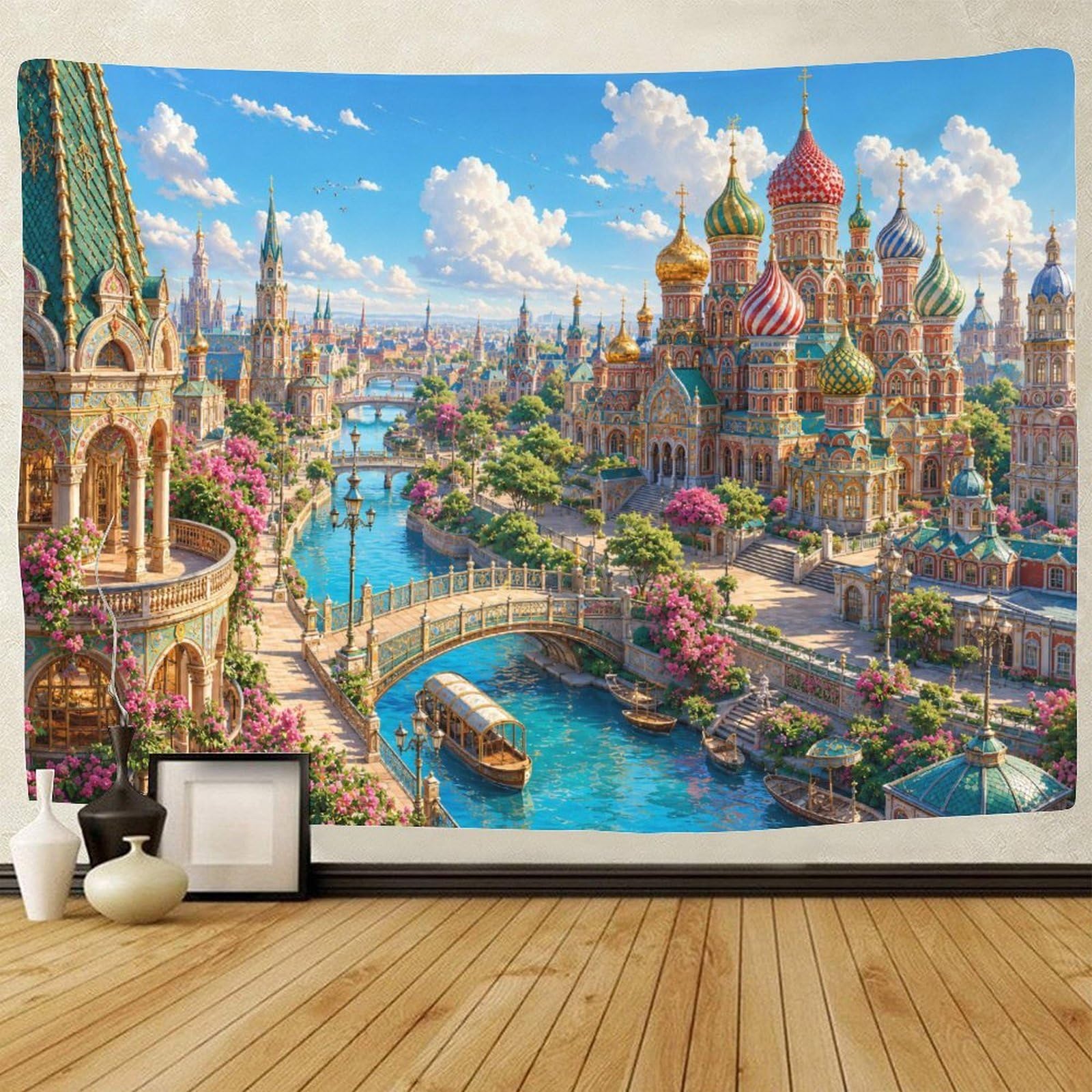 GPMNBCXZK Saint Basil's Cathedra 3D Print Tapestry for Bedroom Wall Hanging Decor Tapestries Poster Curtain Bedroom Dorm 70cmx100cm
