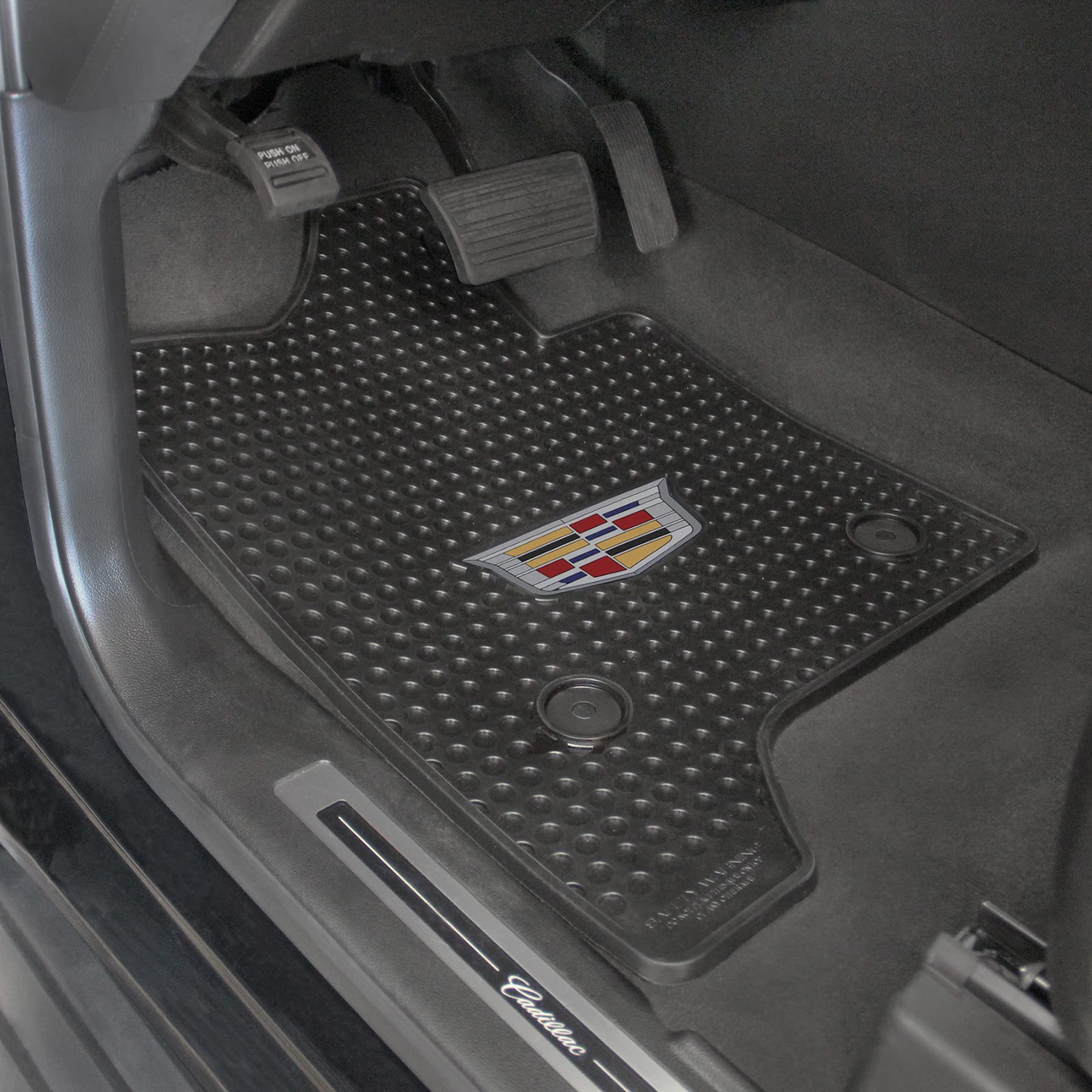 Lloyd Mats Custom-Fit All-Weather Rubber Floor Mats for Cadillac Escalade ESV 2015-2020 2PC Fronts Black