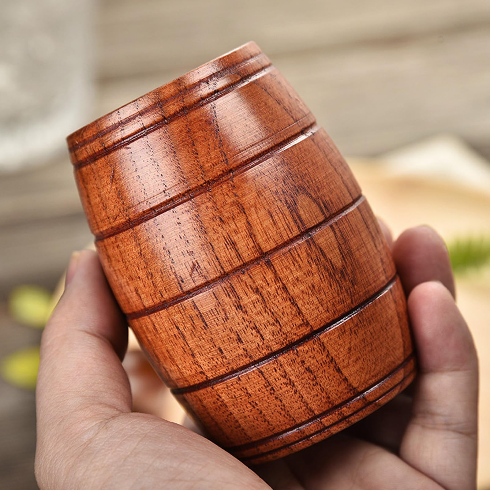 Boccale di birra antica fatta a mano a forma di barilotto – Tazza da caffè con grande capacità, bicchiere da whisky | Boccale da birra in resina con manico per anniversario, compleanno