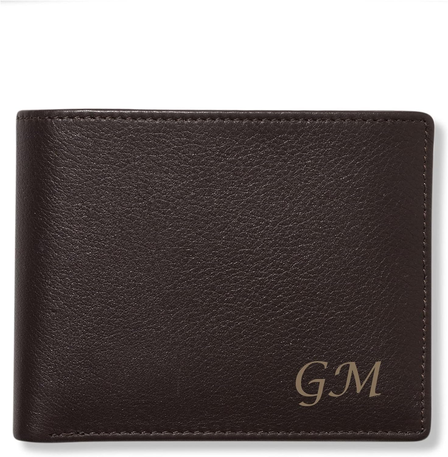 A & L Engraving Personalized Dark Brown Leather Men's Bi-fold Wallet Engraved Free - Custom Gift For Him - Fathers Day - Husband, Son, Boyfriend - Ships from USA