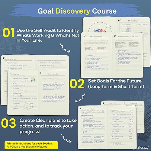 Miniatura 9 de Goal Crazy - Agenda sin fecha, diario guiado de 90 días, organización semanal, seguimiento de hábitos de productividad, de inspiración,