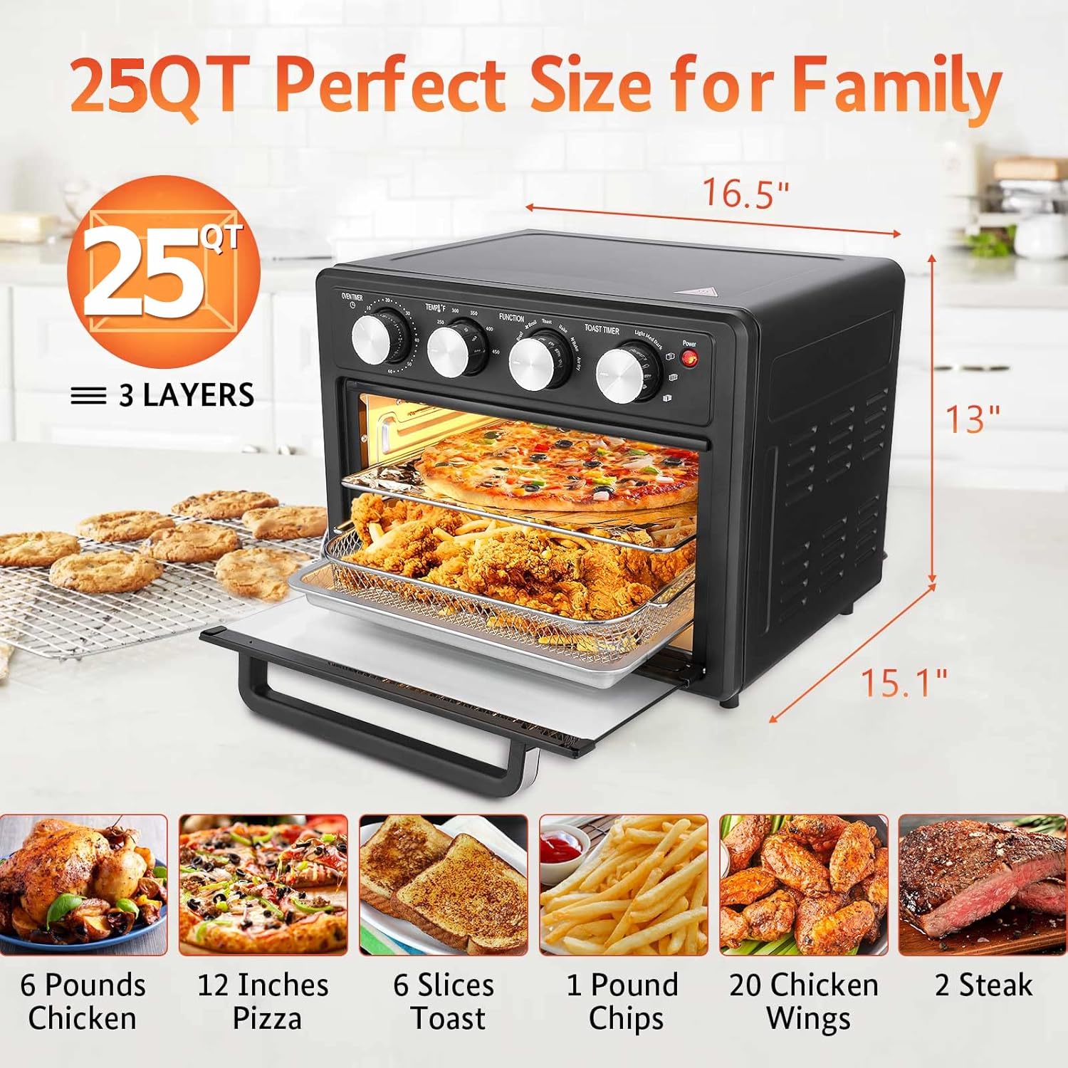 air fryer that fits a 12 inch pizza