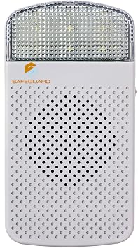 LRA-DCRXS-L Plug-in Loud Wireless Chime Receiver with Flashing Strobe & Volume Control - Add-on Expansion Receiver for LRA Series Long Range Transmitters and Doorbell Kits