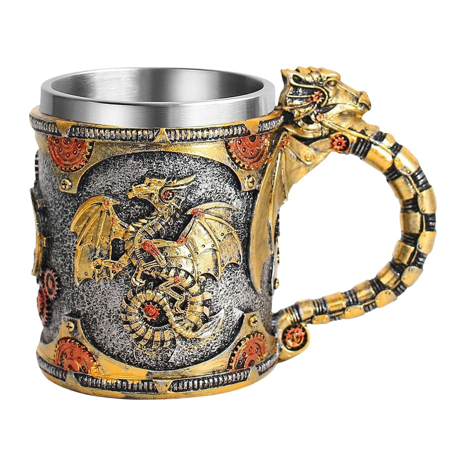 Taza de dragón medieval para decoración del hogar y fiestas temáticas