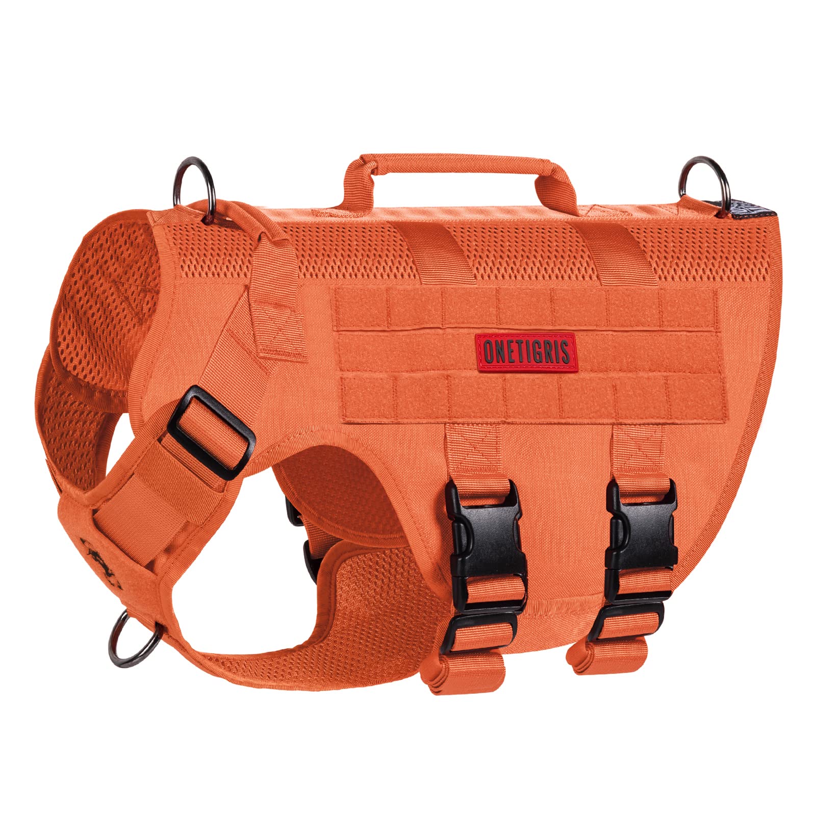 OneTigris Imbracatura per cani No-Pull, AIRE MESH, regolabile, ultra traspirante, per cani di grandi e medie dimensioni, pettorina per cani con 2 manici