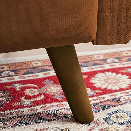 Miniatura 6 de Sofá biplaza pequeño de 48.8 pulgadas, sofá biplaza moderno de mediados de siglo con cojines de respaldo y patas de plástico, sofás de 2 plazas para