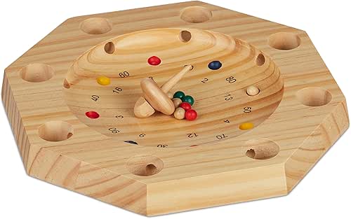 Relaxdays Jeu de société : Le virolon ou la Roulette