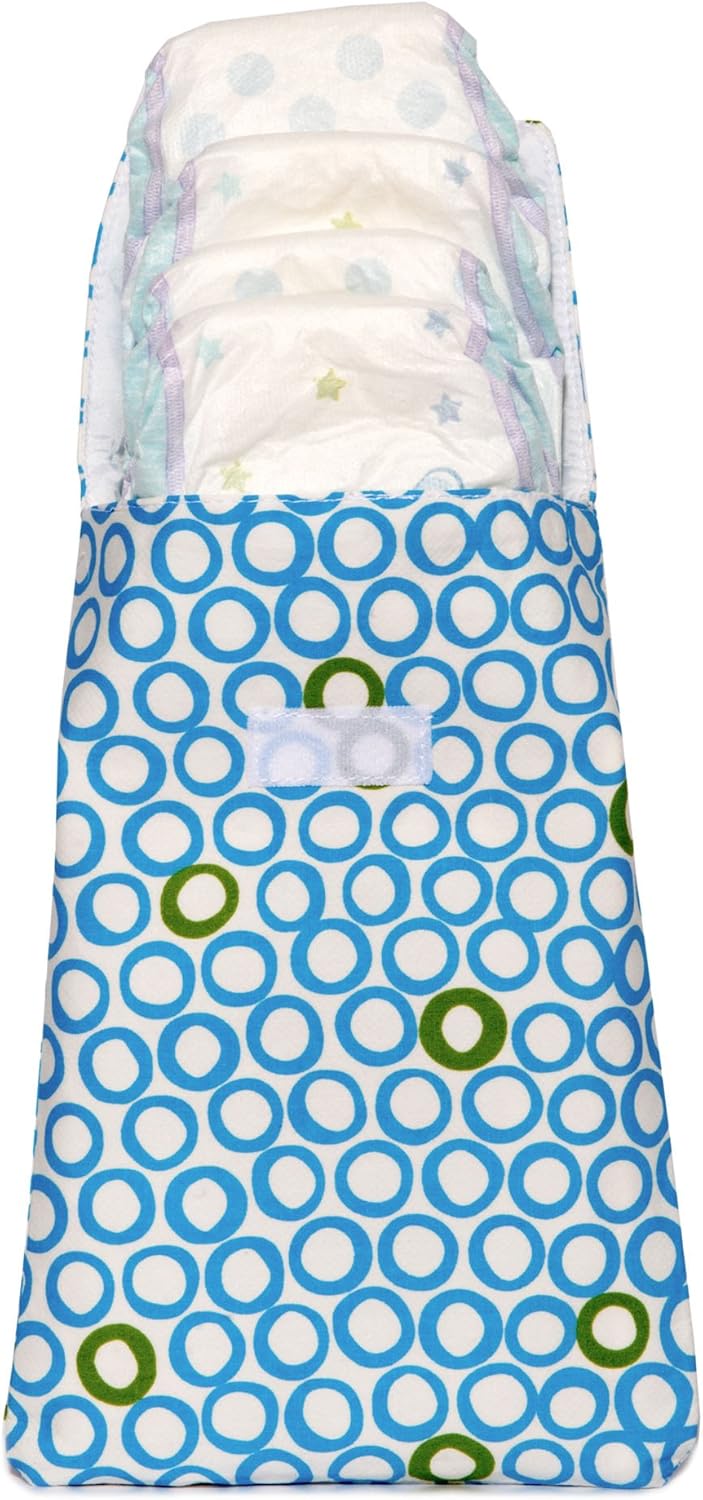 The Diaper Pouch Waterproof Reusable Wet and Dry Nappy Pouch Bubbles