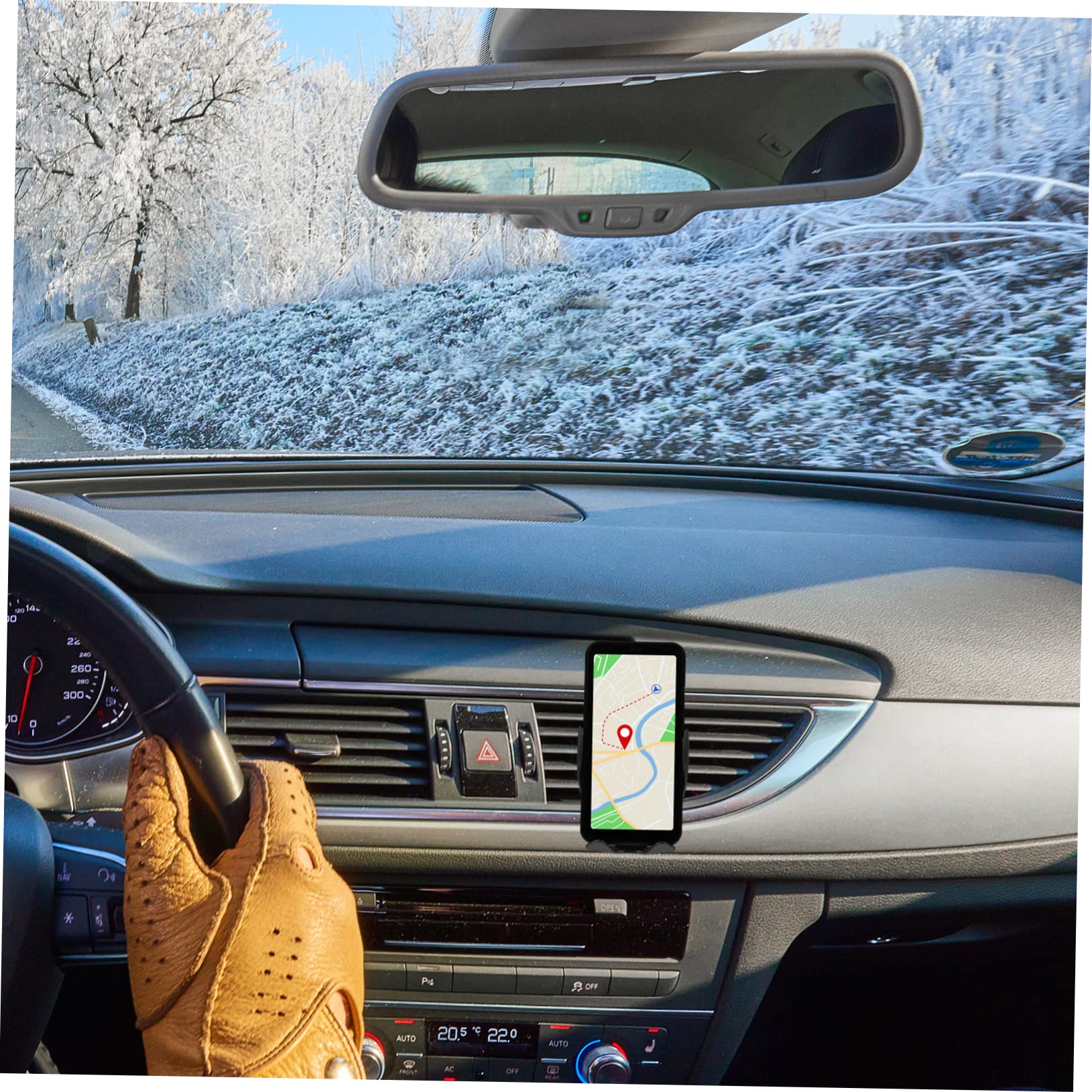 Operitacx Supporto per Telefono da Auto Supporto Elettrico per Telefono Stabile e Sicuro in Angolazione Design Adatto alla Maggior Parte dei Veicoli