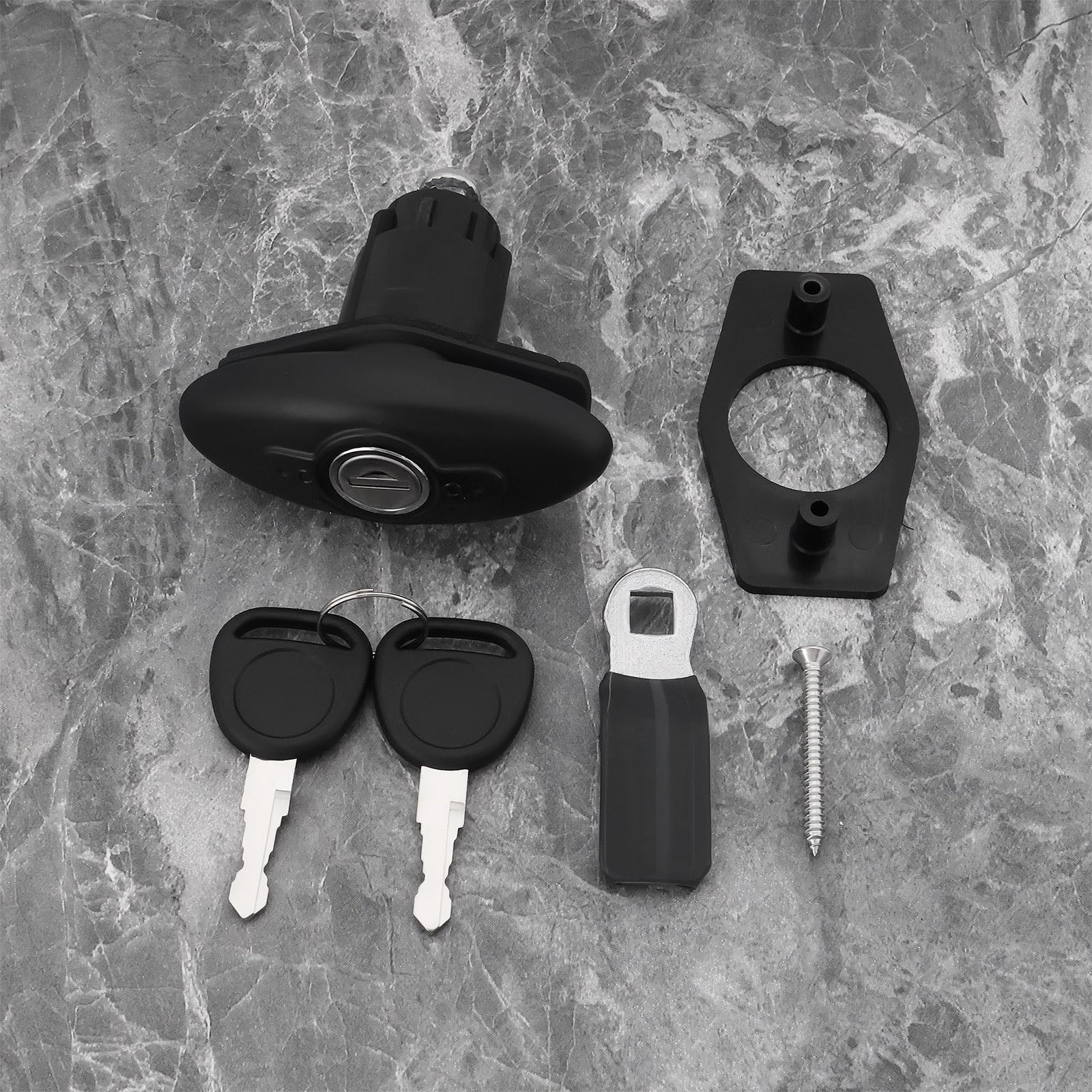 1 juego de cerradura de puerta de cabina de caravana con 2 llaves adecuada para puerta de 35 mm de grosor, cerradura de puerta de caravana con casillero de equipaje para remolques de viaje