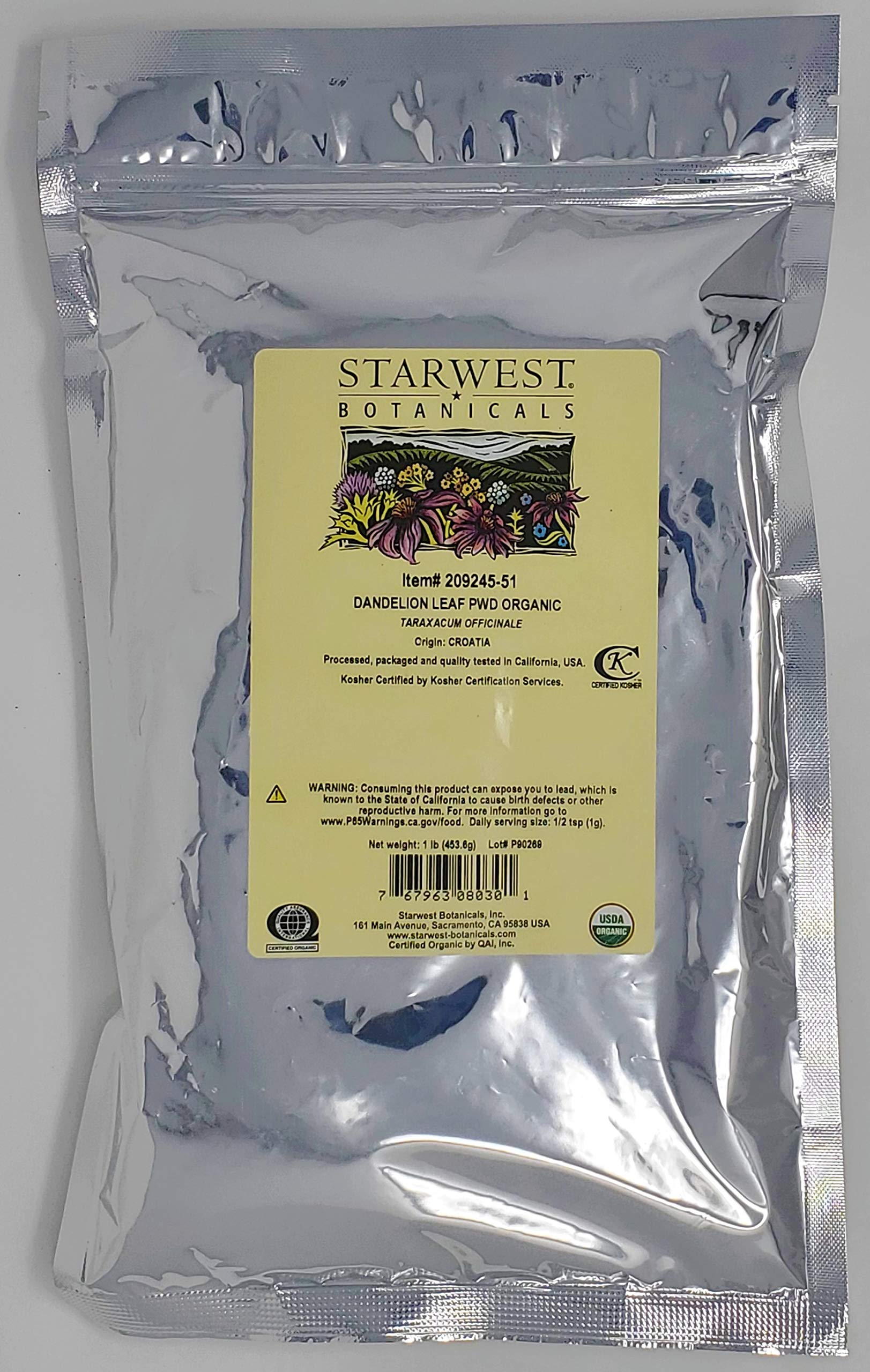 Starwest BotanicalsOrganic Dandelion Leaf Powder