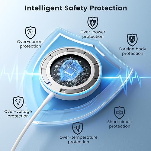 Miniatura 8 de Cargador inalámbrico magnético de 15 W, paquete de 2 cargadores rápidos para iPhone 17 Pro Max17 Pro16 Air171615141312 Series para AirPods Series