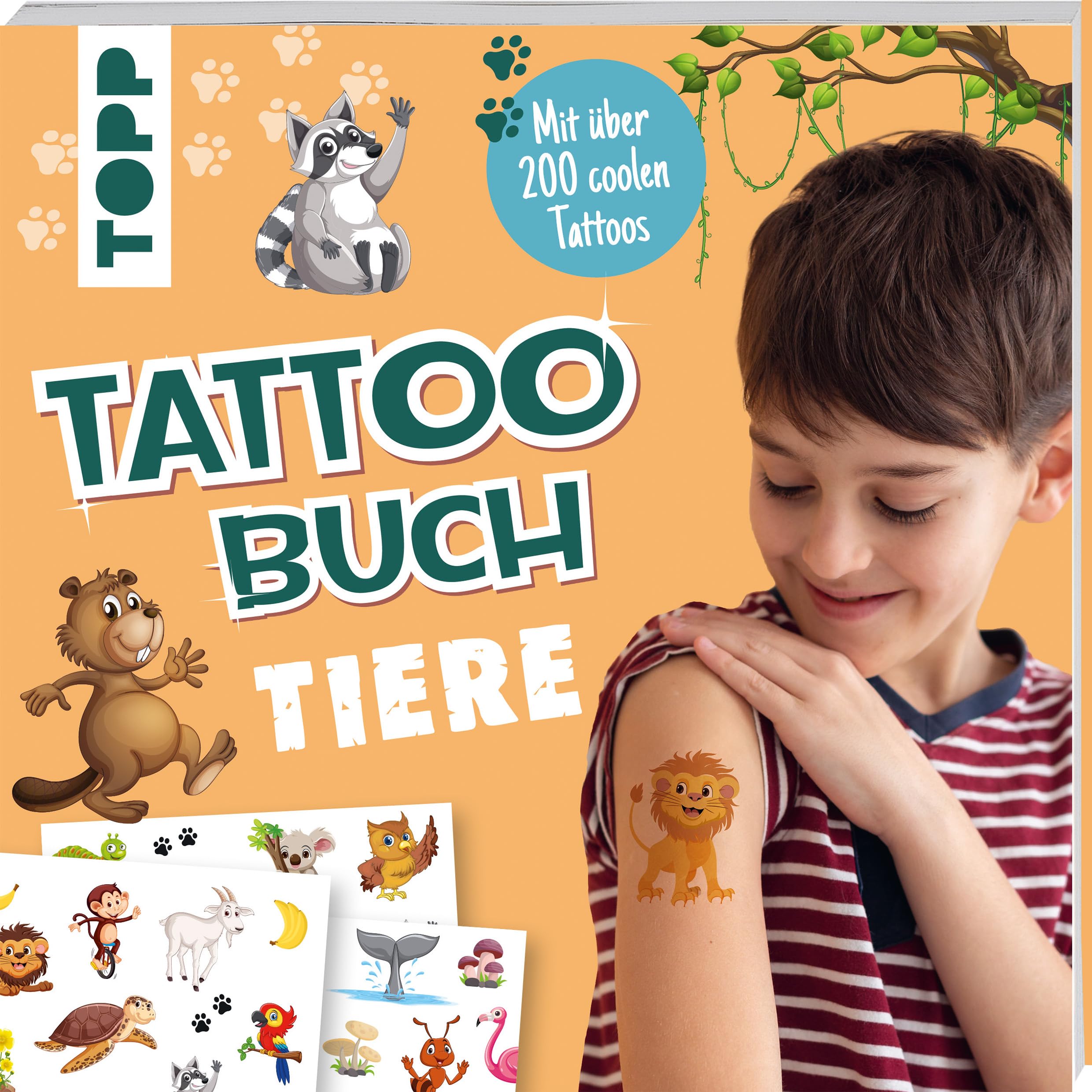 Tatouages animaux livre créatif pour animer les fêtes d'anniversaire d'enfants