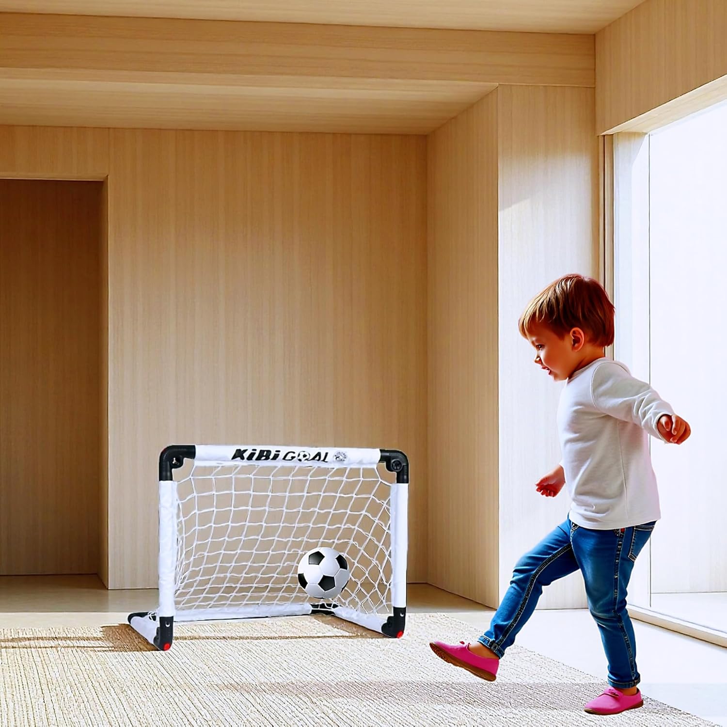 Soccer Goal, Small Foldable Goal for Kids, Kids Goals for The Backyard/Indoor/Outdoor, Mini Soccer Toys Gifts for Children