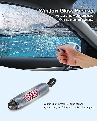 Miniatura 4 de Martillo de seguridad para automóvil, cortador de cinturón de seguridad, herramienta de escape de emergencia multifunción para automóvil, artefacto